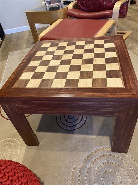 Wooden Chess Board Table