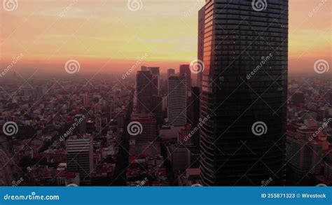 Drone View of Mexico City Skyline at Sunrise Stock Video - Video of ...