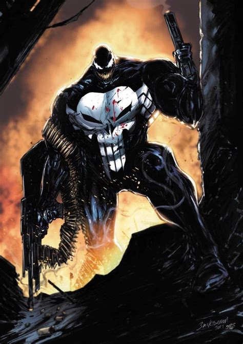 Marvel Comics: 10 Pieces Of Venomized Punisher Fan Art That We Love