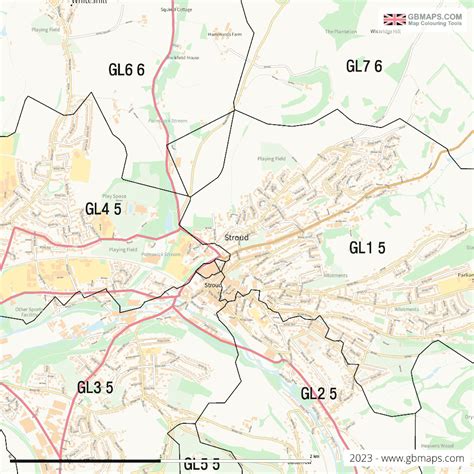 Stroud Vector Street Map