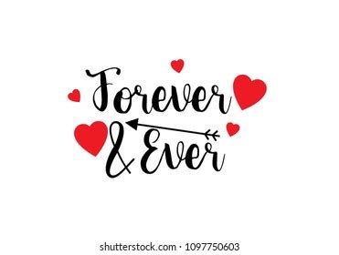 Forever Ever Black White Hand Written Stock Vector (Royalty Free) 1097750603 | Shutterstock