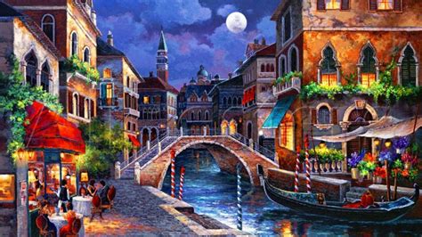 Venice At Night Painting | Venice painting, Murals your way, Venice