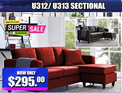 U313 Sectional $295 | Living room sets, Mattress furniture, Living room ...