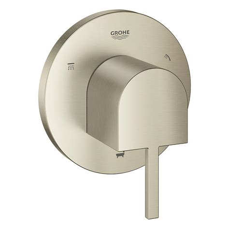 GROHE Plus 1-Handle 3-Way Diverter Trim Kit in Brushed Nickel (Valve Not Included)-29222EN3 ...