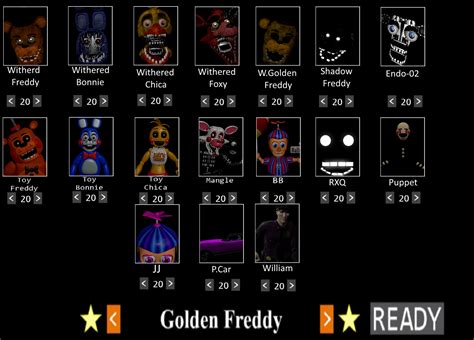 My version of the fnaf 2 custom night (i actually dont know why i made ...