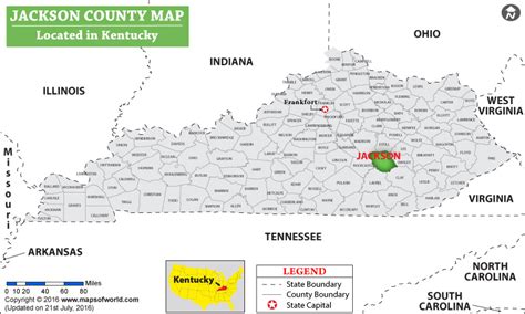 Jackson County Map, Kentucky