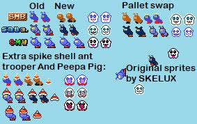 SMM2 Ant Trooper and Peepa sprites by MarshadowSlime on DeviantArt