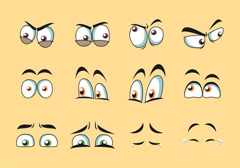 Cartoon Eyes Vector Free - Eyes Cartoon Vector Royalty Vectorstock | Bodemawasuma