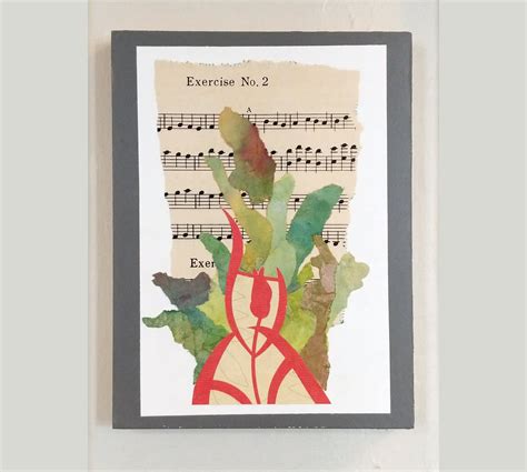 Exercise No. 2 Musical Collage With Vintage Sheet Music and | Etsy | Mixed media wall art ...