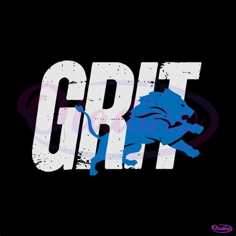 Retro Detroit Lions Grit Logo SVG - Oladino