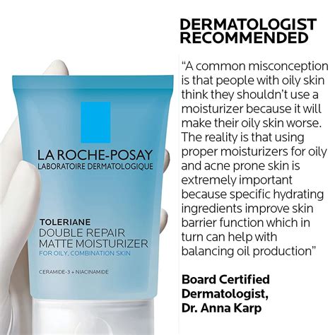 La Roche-Posay Toleriane Double Repair Matte Face Moisturizer, Daily ...