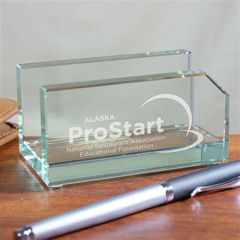 Engraved Corporate Logo Business Card Holder | GiftsForYouNow