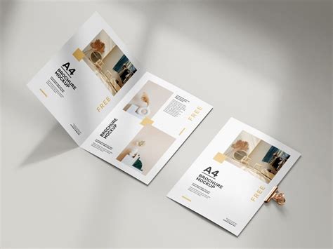 A4 Folded Brochure Mockup - Mockup Love