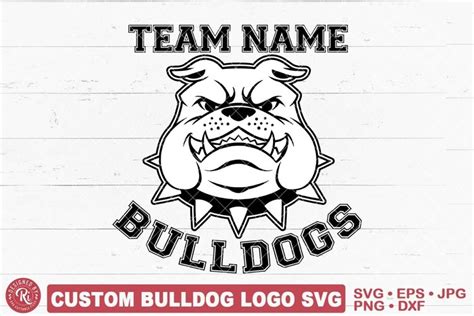 Custom Bulldog Logo Svg, Sports, Football, Baseball, Cricut