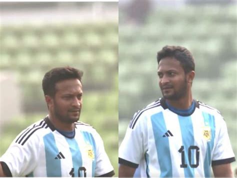 IND Vs BAN Test: Shakib Al Hasan Plays Football While Wearing Lionel Messi Jersey- Watch