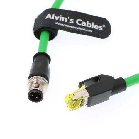 M12 4 Pin To RJ45 Industrial Ethernet Cable 4 Position D Coded Network ...