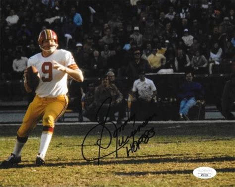 Sonny Jurgensen signed Washington Redskins 8x10 photo W/ HOF Inscription #1 JSA | Autographia