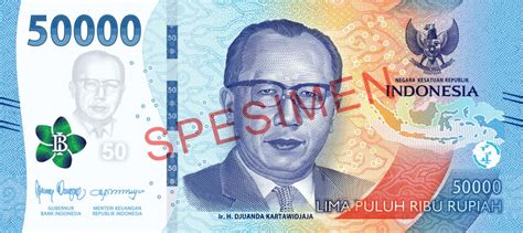 Ciri Uang Rupiah Kertas Pecahan 50.000 Tahun Emisi 2022 | Hukum Positif Indonesia