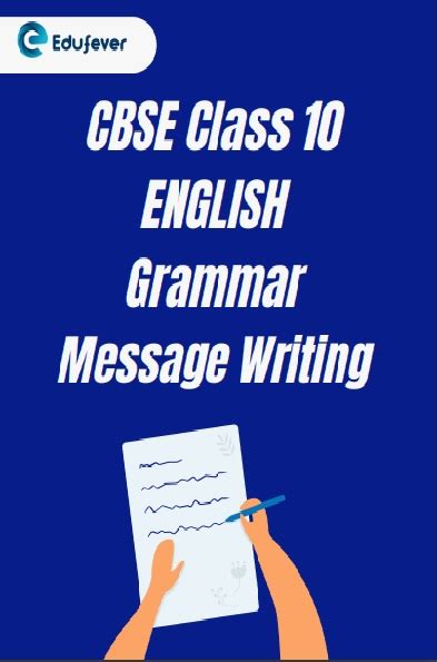 CBSE Class 10 English Message Writing PDF