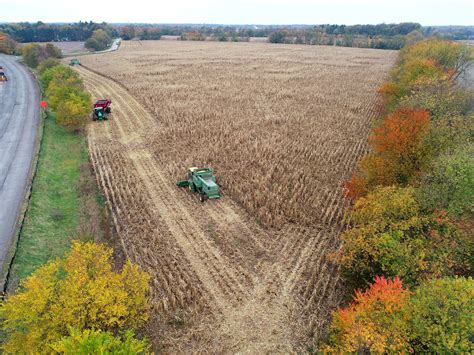 Fall Harvest in Rolling Prairie. : Indiana