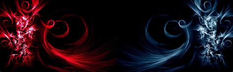 Dualistic Red & Blue Abstract 4K Wallpaper • GamePhD