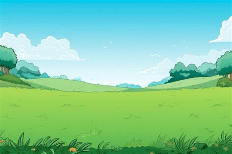 Grassland Cartoon Drawings