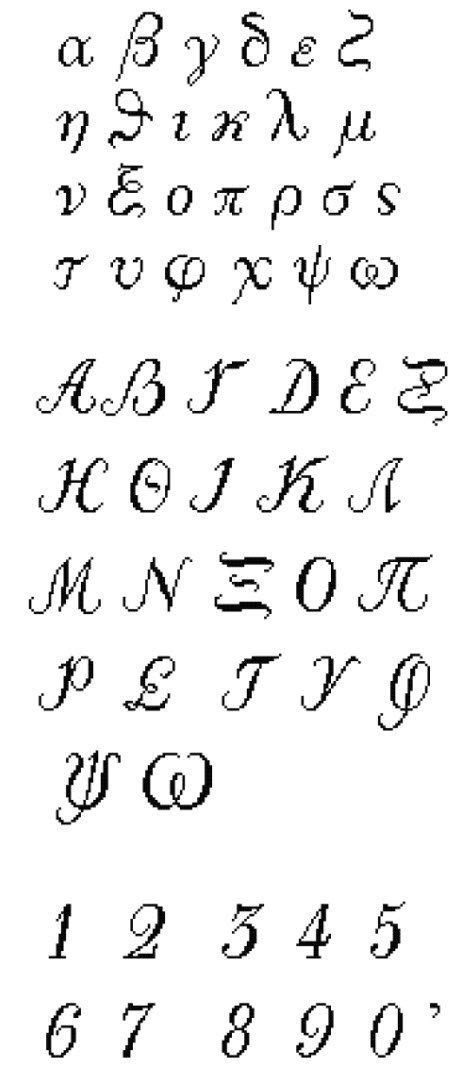 Greek Alphabet calligraphy Counted Cross Stitch Pattern PDF | Calligraphy, Cross stitch and Stitches