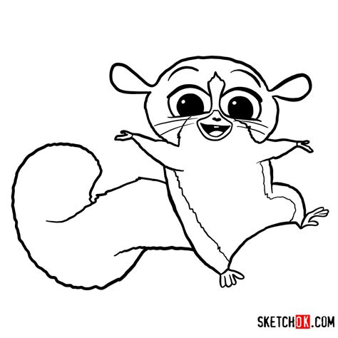 How to draw Mort | Madagascar - SketchOk - step-by-step drawing tutorials