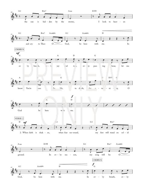 Here With Me Lead Sheet, Lyrics, & Chords | Tim Hughes | WorshipHouse Media