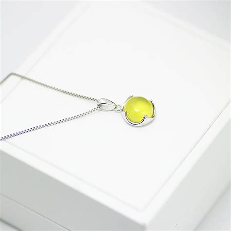 Prehnite Pendant Necklace in Silver Gemstone Jewelry Accessories Women – igemstonejewelry