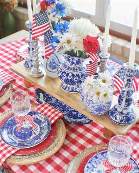 Ten Inspiring July 4th Decorated Tables | CuterTudor in 2021 | 4th of ...