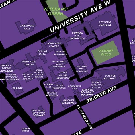 Wilfrid Laurier University - Waterloo Campus Map Print – Jelly Brothers