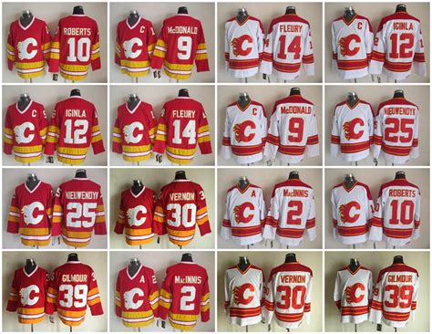 2019 Calgary Flames Hockey Jerseys Doug Gilmour Al Macinnis Lanny ...