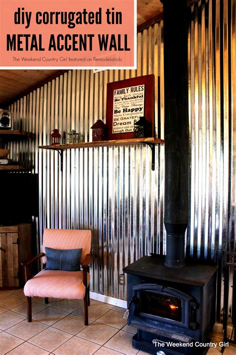 Remodelaholic | DIY Corrugated Tin Wall Tutorial