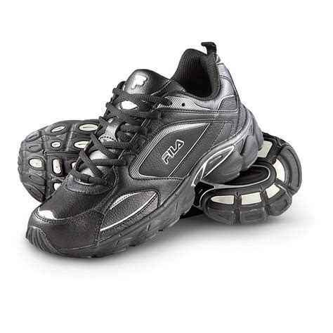 Men's Fila® Decimus Cross Trainers, Black - 235662, Running Shoes ...