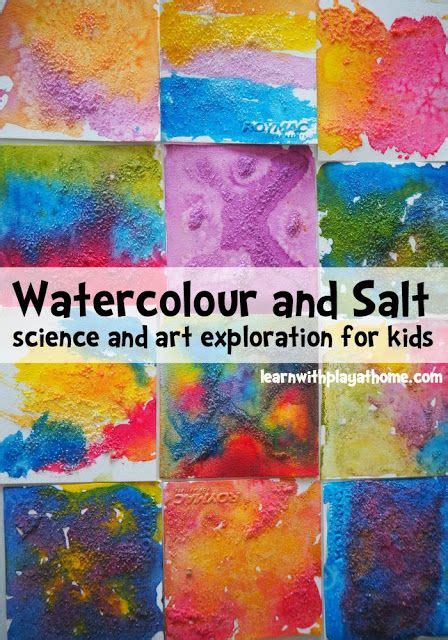 Watercolour and Salt. Science and Art exploration for kids | Elementary art, Homeschool art ...