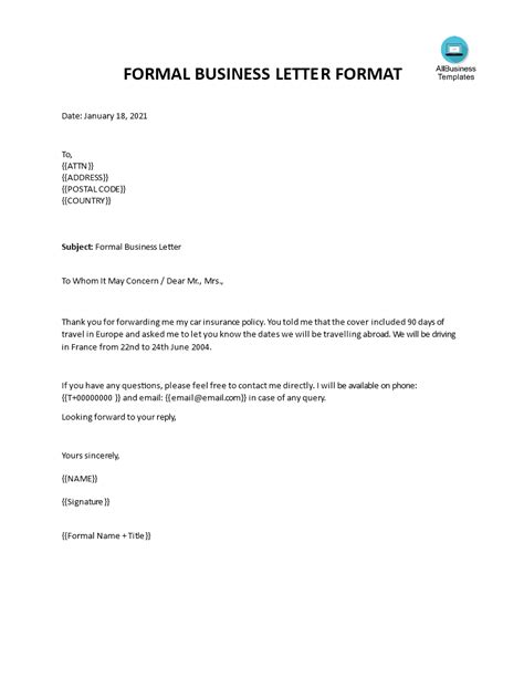 Microsoft Word Business Letter Template - Toptemplate.my.id