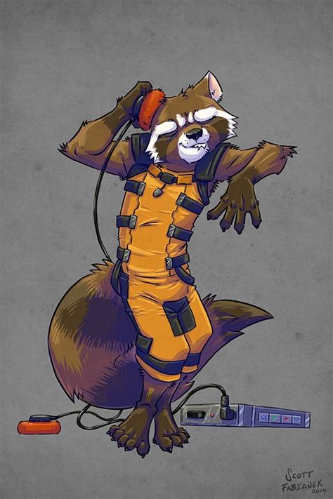 Rocket Raccoon Fan Art on RISD Portfolios | Rocket raccoon, Raccoon art, Raccoon