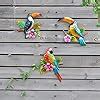 Amazon.com : Tuokiuhn Metal Bird Wall Decor Toucan Macaw Decoration ...