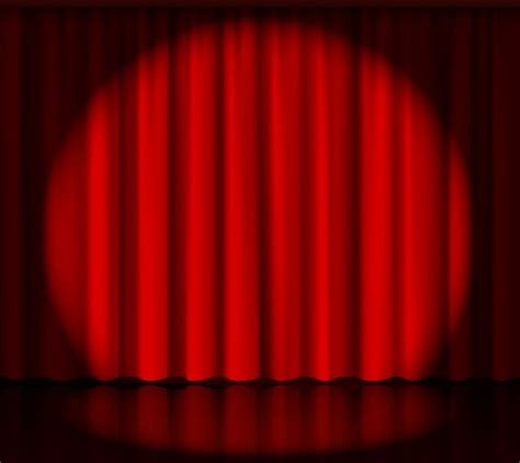 Spotlight on stage curtain | Stage curtains, Red curtains, Purple aesthetic