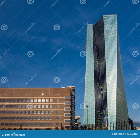 The New European Central Bank Headquarters in Frankfurt, Stock Image ...