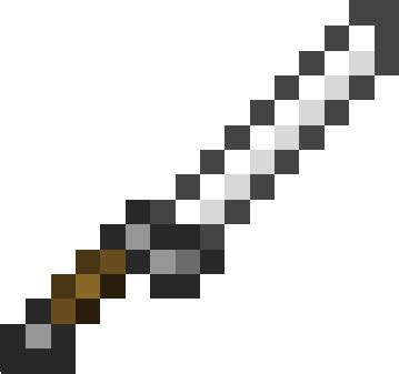 Download Transparent Iron Sword Minecraft Png - Minecraft Iron Sword ...