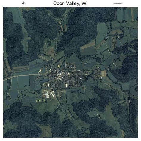 Aerial Photography Map of Coon Valley, WI Wisconsin