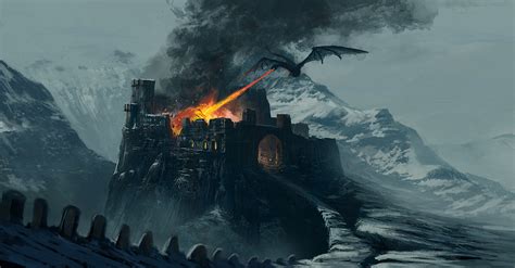 Castle in fire by Edli on DeviantArt