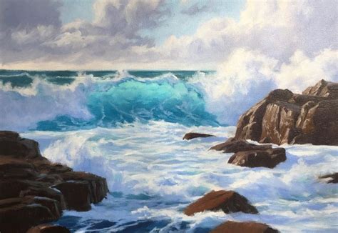 How to Paint a Dramatic Seascape in 5 Easy Steps | Ocean landscape ...