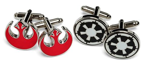 Imperial Empire and Rebel Alliance Star Wars Cufflinks - GeekAlerts