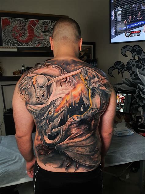 Fire Dragon Slayer Tattoo