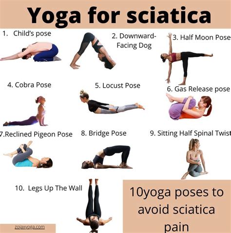 10 yoga poses to avoid sciatica pain | Yoga for sciatica, Sciatica, Easy yoga workouts