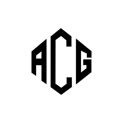 ACG letter logo design with polygon shape. ACG polygon and cube shape ...