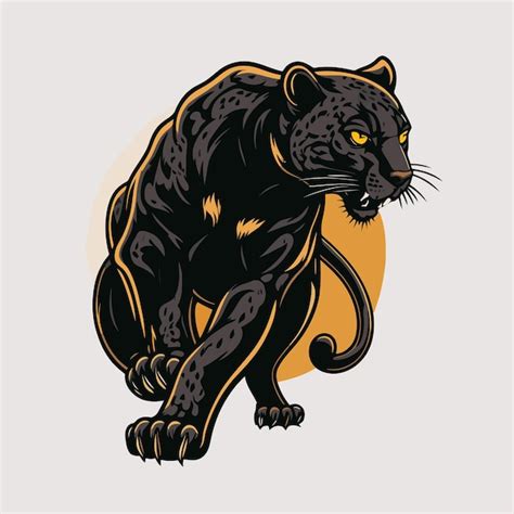 Pantera negra cara logo mascota icono animal salvaje carácter vector logo | Vector Premium